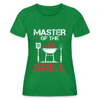 Grill master Barbecue Evening Grill GrillIng Barbecue Party - Women's Functional T-Shirt - kelly green - Front - AI Model Female 172 dark (172cm)