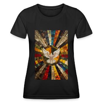 Fetziges Böhmisches Christliches Dekor, Lebhaftes - Frauen Funktions-T-Shirt - Schwarz - Vorne - AI Model Female 172 light (172cm)
