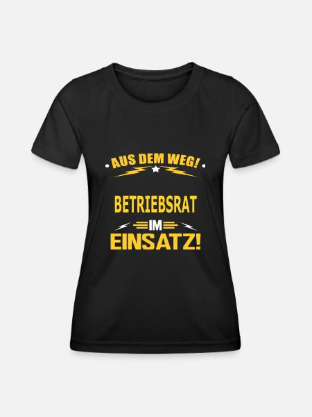 BETRIEBSRAT - Frauen Funktions-T-Shirt - Schwarz