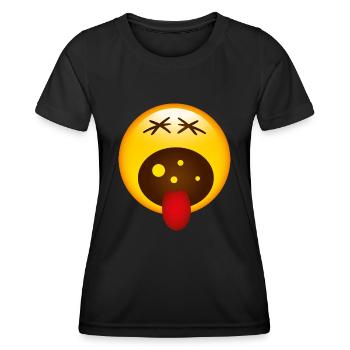 Smiley Screaming - Frauen Funktions-T-Shirt - Schwarz - Vorne - AI Model Female 172 light (172cm)