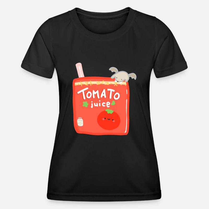Tomato juice with bat on top - Women's Functional T-Shirt - black