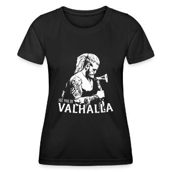 Vikinger Berserker Odin Valhalla Geschenk Shirt - Frauen Funktions-T-Shirt - Schwarz - Vorne - AI Model Female 172 light (172cm)