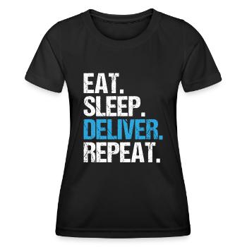 Delivery man postman postman mail carrier mail - Women's Functional T-Shirt - black - Front - AI Model Female 172 light (172cm)