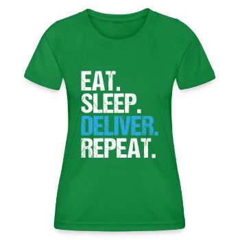 Zusteller Briefträger Postbote Mail Carrier Post - Frauen Funktions-T-Shirt - Kelly Green - Vorne - AI Model Female 172 dark (172cm)