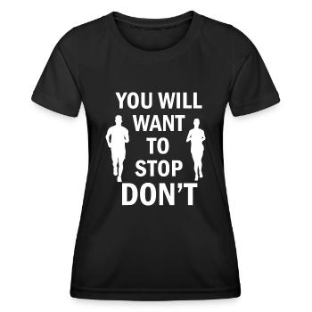 Fußball Soccer - Frauen Funktions-T-Shirt - Schwarz - Vorne - AI Model Female 172 light (172cm)