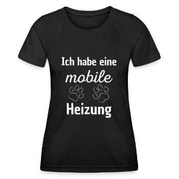 mobile Heizung - Frauen Funktions-T-Shirt - Schwarz - Vorne - AI Model Female 172 light (172cm)