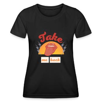 Take me back - Frauen Funktions-T-Shirt - Schwarz - Vorne - AI Model Female 172 light (172cm)