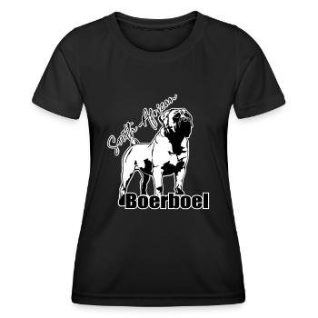 South African Boerboel - Frauen Funktions-T-Shirt - Schwarz - Vorne - AI Model Female 172 light (172cm)