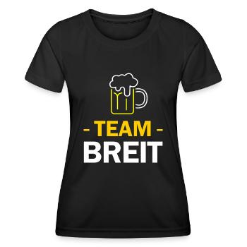 Team Breit - Frauen Funktions-T-Shirt - Schwarz - Vorne - AI Model Female 172 light (172cm)