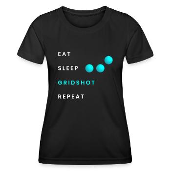 Eat Sleep Gridshot Repeat - Women's Functional T-Shirt - black - Front - AI Model Female 172 light (172cm)