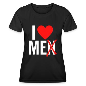 I Love Men I Love Me - Women's Functional T-Shirt - black - Front - AI Model Female 172 light (172cm)