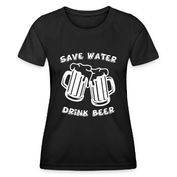 Funny Beer Saying Gift Idea Party - Women's Functional T-Shirt - black - Front - AI Model Female 172 light (172cm)