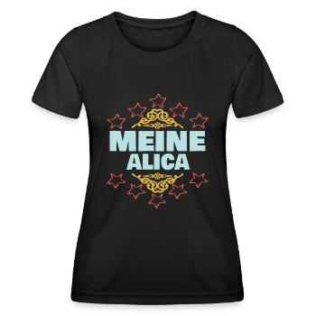 Geschenk für Alica - Frauen Funktions-T-Shirt - Schwarz - Vorne - AI Model Female 172 light (172cm)