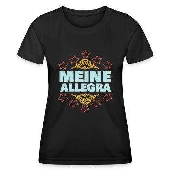 Geschenk für Allegra - Frauen Funktions-T-Shirt - Schwarz - Vorne - AI Model Female 172 light (172cm)