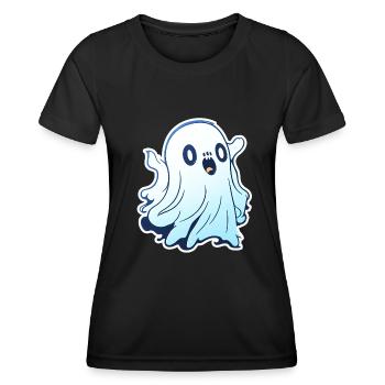 Gespenst - Frauen Funktions-T-Shirt - Schwarz - Vorne - AI Model Female 172 light (172cm)