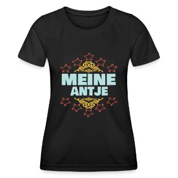 Cadeau pour Antje - T-shirt sport Femme - noir - Devant - AI Model Female 172 light (172cm)