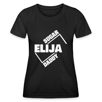 Elijah as Sugar Daddy - Women's Functional T-Shirt - black - Front - AI Model Female 172 light (172cm)