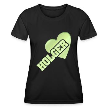 Holger d’or - T-shirt sport Femme - noir - Devant - AI Model Female 172 light (172cm)