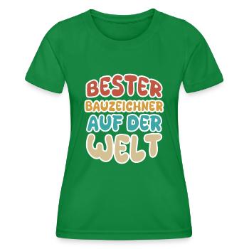 Vocation draughtsman - Women's Functional T-Shirt - kelly green - Front - AI Model Female 172 dark (172cm)