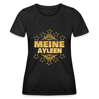 Ayleen - Frauen Funktions-T-Shirt - Schwarz - Vorne - AI Model Female 172 light (172cm)