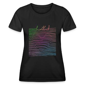 Heartbeat - Frauen Funktions-T-Shirt - Schwarz - Vorne - AI Model Female 172 light (172cm)