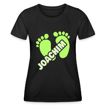 Cadeau pour Joachim - T-shirt sport Femme - noir - Devant - AI Model Female 172 light (172cm)