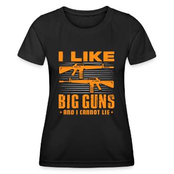 J’aime les gros canons et je ne peux pas mentir Design - T-shirt sport Femme - noir - Devant - AI Model Female 172 light (172cm)