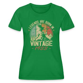 Les Légendes Sont Nées En 1933 - 91e Anniversaire - T-shirt sport Femme - vert - Devant - AI Model Female 172 dark (172cm)