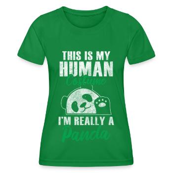Panda Giant Panda China Cute - Women's Functional T-Shirt - kelly green - Front - AI Model Female 172 dark (172cm)