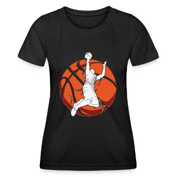Basketball Basketballer - Frauen Funktions-T-Shirt - Schwarz - Vorne - AI Model Female 172 light (172cm)