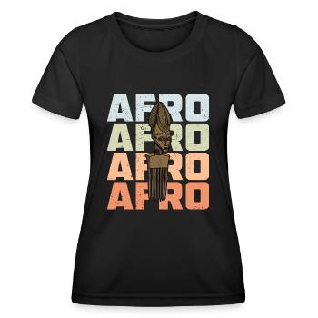 Hairstyle Culture Africa Afro History African - Women's Functional T-Shirt - black - Front - AI Model Female 172 light (172cm)