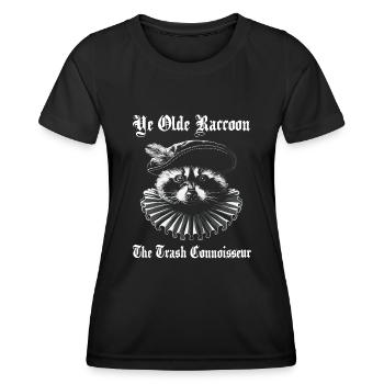 Ye Olde Raccoon - The Trash Connoisseur - Women's Functional T-Shirt - black - Front - AI Model Female 172 light (172cm)