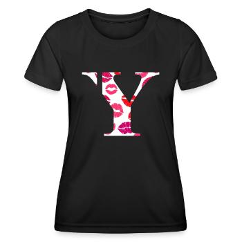 Brief und Küsse - Frauen Funktions-T-Shirt - Schwarz - Vorne - AI Model Female 172 light (172cm)
