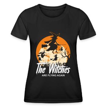 Halloween Les sorcières volent à nouveau - T-shirt sport Femme - noir - Devant - AI Model Female 172 light (172cm)