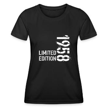 LIMITIERTE EDITION 1958 - Frauen Funktions-T-Shirt - Schwarz - Vorne - AI Model Female 172 light (172cm)