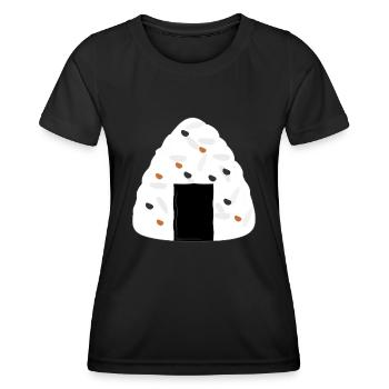 Onigiri - Japan - Frauen Funktions-T-Shirt - Schwarz - Vorne - AI Model Female 172 light (172cm)