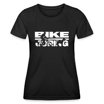 bikejöring zughundesport bike and dog - Women's Functional T-Shirt - black - Front - AI Model Female 172 light (172cm)