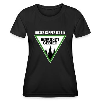 bushcraft naturschutzgebiet outdoor wild wandern - Frauen Funktions-T-Shirt - Schwarz - Vorne - AI Model Female 172 light (172cm)