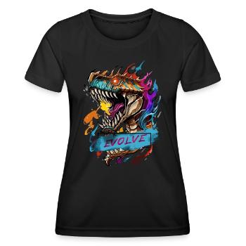 Roaring Evolution - Women's Functional T-Shirt - black - Front - AI Model Female 172 light (172cm)