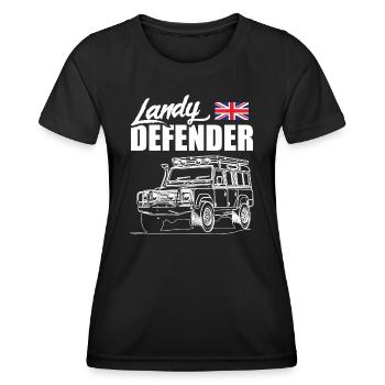 Landy Défenseur - T-shirt sport Femme - noir - Devant - AI Model Female 172 light (172cm)
