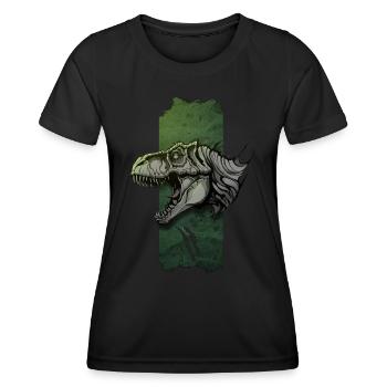 Majestätischer Tyrann: Epischer Tyrannosaurus - Frauen Funktions-T-Shirt - Schwarz - Vorne - AI Model Female 172 light (172cm)