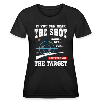 Vous n’étiez pas la cible - Sniper - T-shirt sport Femme - noir - Devant - AI Model Female 172 light (172cm)