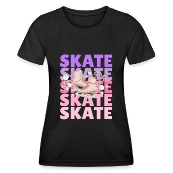 Patinage artistique - Patinage - T-shirt sport Femme - noir - Devant - AI Model Female 172 light (172cm)