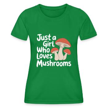 Pilz Pilze Funghi Champignon - Frauen Funktions-T-Shirt - Kelly Green - Vorne - AI Model Female 172 dark (172cm)