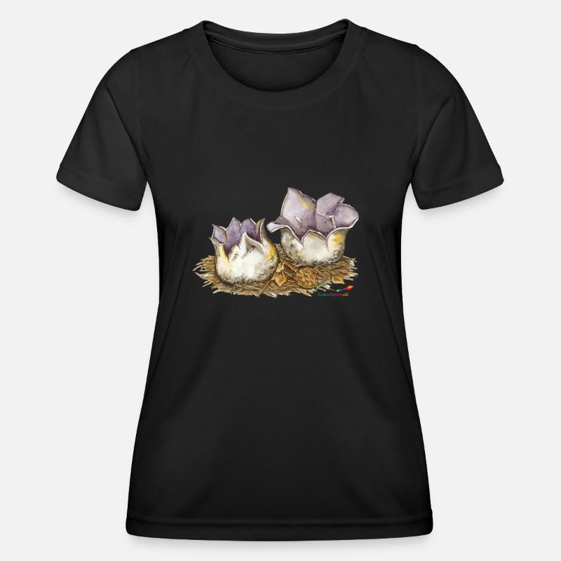 Crown cup (Sarcosphaera coronaria) - Women's Functional T-Shirt - black