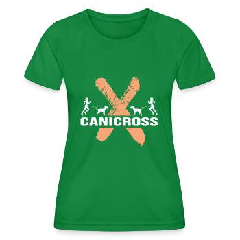 Canicross canicross-girl Hundelauf Hundesport - Frauen Funktions-T-Shirt - Kelly Green - Vorne - AI Model Female 172 dark (172cm)