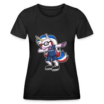 Supporter Coupe du Monde Équipe de France Football - T-shirt sport Femme - noir - Devant - AI Model Female 172 light (172cm)