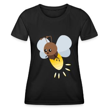 Cute firefly cartoon - Women's Functional T-Shirt - black - Front - AI Model Female 172 light (172cm)