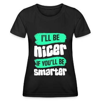 Sarcasm Comic Irony - Women's Functional T-Shirt - black - Front - AI Model Female 172 light (172cm)
