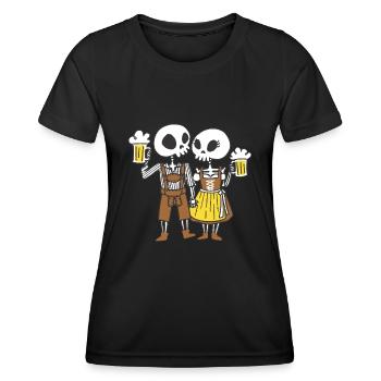 October Skelet Fest Beer Bavaria Beer Festival Beer Tent - Women's Functional T-Shirt - black - Front - AI Model Female 172 light (172cm)